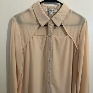 Pink Button Down Blouse